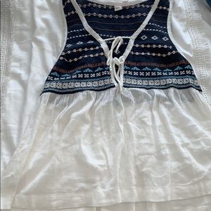 navy blue & white summer tank
